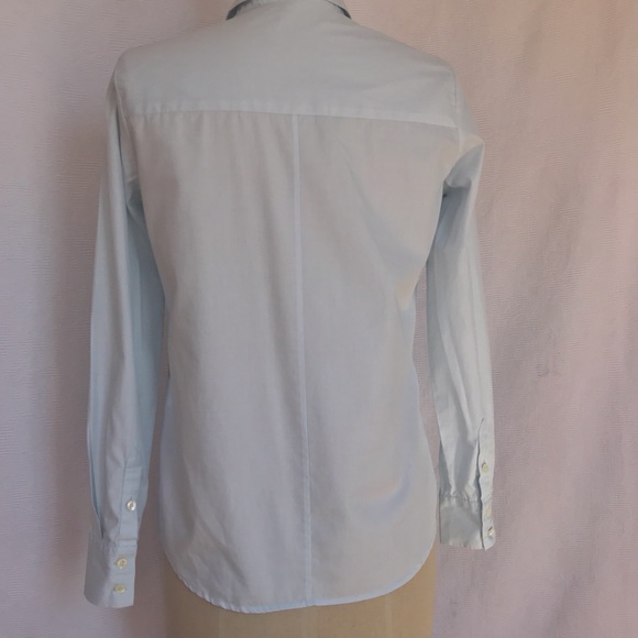 Sonia Rykiel pale blue 3 bow cotton blouse. Size 4 - Picture 5 of 9